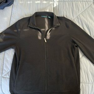 Black zip up Perry Ellis